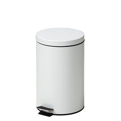 Clinton, Small Round Waste Receptacle, White, 13 Quart