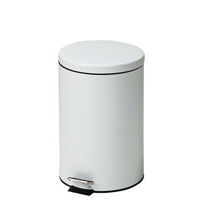 Clinton, Small Round Waste Receptacle, White, 20 Quart