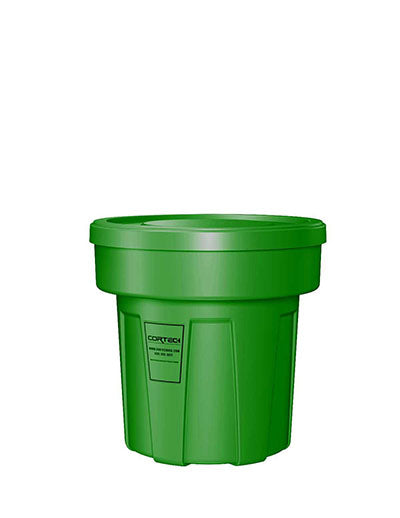 Food Grade Receptacle w/Lid, Green, 25 gal