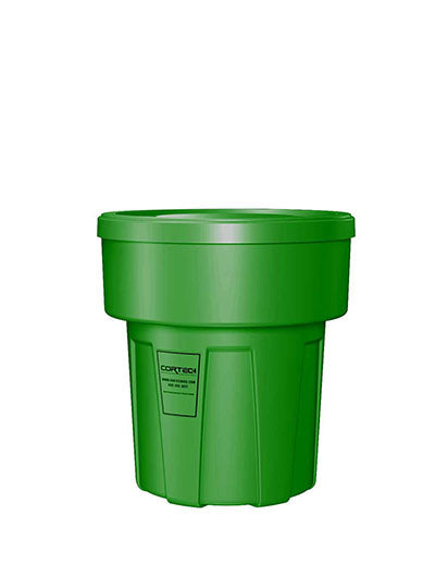 Food Grade Receptacle w/Lid, Green, 30 gal