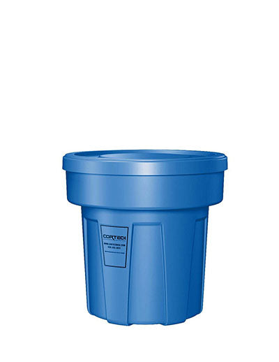 Food Grade Receptacle w/Lid, Blue, 25 gal