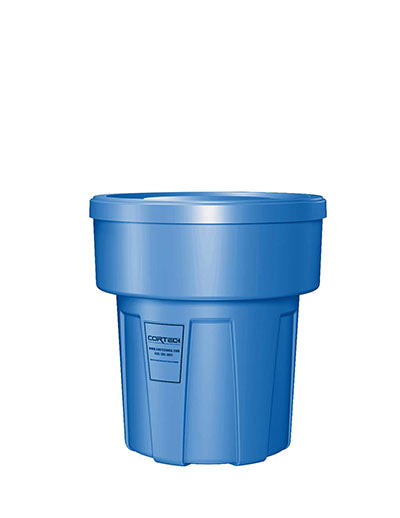 Food Grade Receptacle w/Lid, Blue, 30 gal