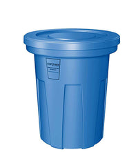 Food Grade Receptacle w/Lid, Blue, 40 gal