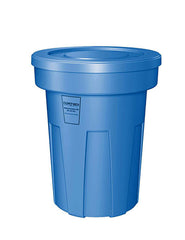 Food Grade Receptacle w/Lid, Blue, 45 gal