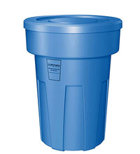 Food Grade Receptacle w/Lid, Blue, 50 gal