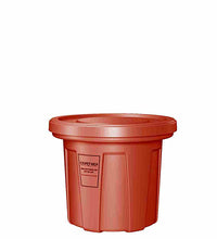 Food Grade Receptacle w/Lid, Red, 20 gal