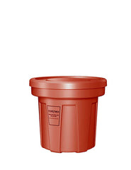 Food Grade Receptacle w/Lid, Red, 22 gal