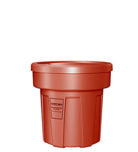 Food Grade Receptacle w/Lid, Red, 25 gal