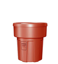 Food Grade Receptacle w/Lid, Red, 30 gal