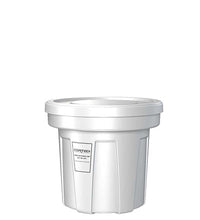 Food Grade Receptacle w/Lid, White, 22 gal