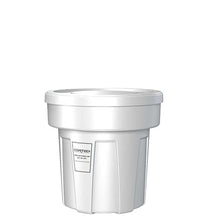 Food Grade Receptacle w/Lid, White, 25 gal