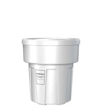 Food Grade Receptacle w/Lid, White, 30 gal