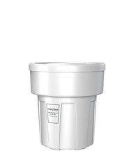 Food Grade Receptacle w/Lid, White, 30 gal