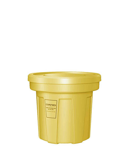 Food Grade Receptacle w/Lid, Yellow, 22 gal