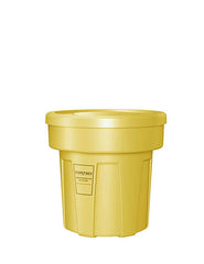 Food Grade Receptacle w/Lid, Yellow, 25 gal