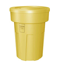 Food Grade Receptacle w/Lid, Yellow, 50 gal