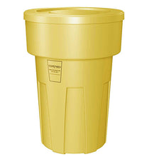 Food Grade Receptacle w/Lid, Yellow, 55 gal