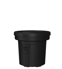 Food Grade Receptacle w/Lid, Black, 22 gal