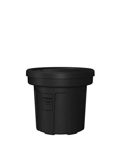 Food Grade Receptacle w/Lid, Black, 22 gal