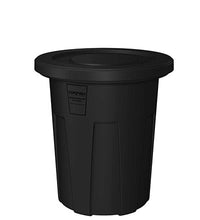 Food Grade Receptacle w/Lid, Black, 35 gal