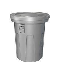 Flame Retardant Receptacle w/Lid, Gray, 40 gal