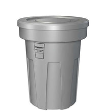 Flame Retardant Receptacle w/Lid, Gray, 45 gal