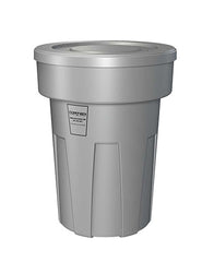 Flame Retardant Receptacle w/Lid, Gray, 50 gal