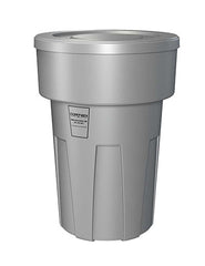 Flame Retardant Receptacle w/Lid, Gray, 55 gal