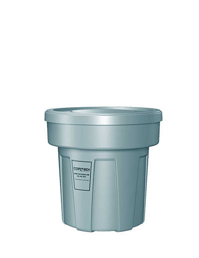 Flame Retardant Receptacle w/Lid, Blue, 25 gal