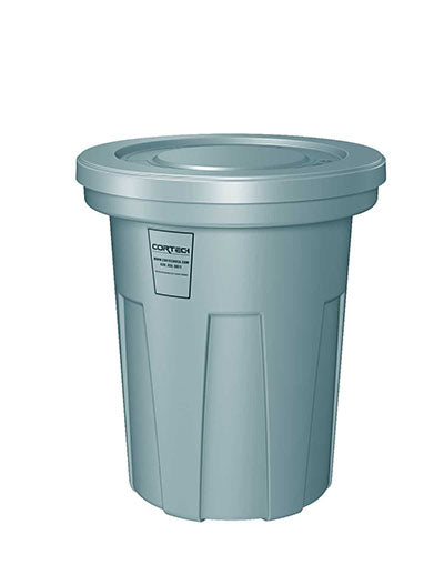 Flame Retardant Receptacle w/Lid, Blue, 40 gal