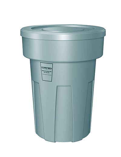 Flame Retardant Receptacle w/Lid, Blue, 50 gal