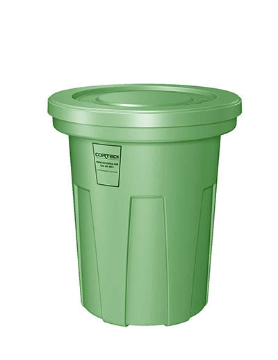 Flame Retardant Receptacle w/Lid, Green, 40 gal