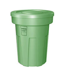 Flame Retardant Receptacle w/Lid, Green, 45 gal