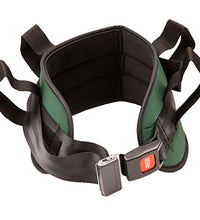 Padded transfer belt, auto buckle, medium (28" to 48"), green