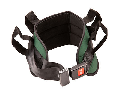 Padded transfer belt, auto buckle, medium (28" to 48"), green