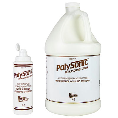 Polysonic ultrasound lotion, 1 gallon refillable dispenser bottle - each