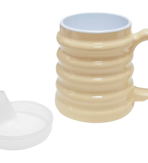 Hand-to-hand mug 10oz with spout lid