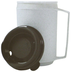 Insulated mug, no-spill lid12 oz.