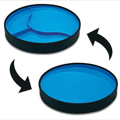 STAYnEAT Plate, Divided Suction, Slope n Scoop Dish, Small, Blue, Case of 13