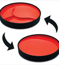 STAYnEAT Plate, Divided Suction, Slope n Scoop Dish, Small, Red, Each