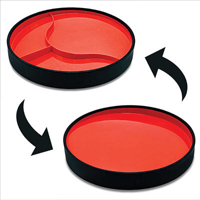 STAYnEAT Plate, Divided Suction, Slope n Scoop Dish, Small, Red, Each