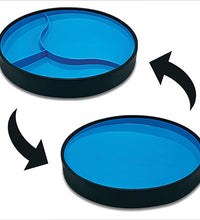 STAYnEAT Plate, Divided Suction, Slope n Scoop Dish, Large, Blue, Case of 13