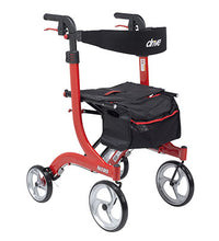 Drive, Nitro Euro Style Rollator Rolling Walker, Tall, Red