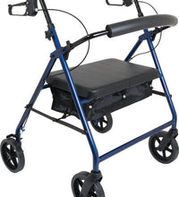 ProBasics Bariatric Aluminum Rollator, 8" Wheels, Blue