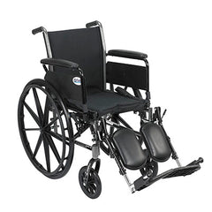 Drive, Cruiser III Light Weight Wheelchair with Flip Back Removable Arms, Full Arms, Elevating Leg Rests, 18
