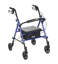 Adjustable Height Rollator, 6" Casters, Blue