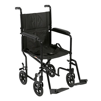 Drive, Lightweight Transport Wheelchair, 19" Seat, Black