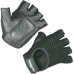 Hatch Wheelchair Gloves, Mesh Back, Leather Palm, Black, Small, Pair