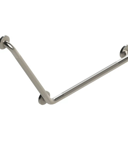 Easy Mount™ 120° Angled Grab Bar, 24x24", #304 S/S in Knurled