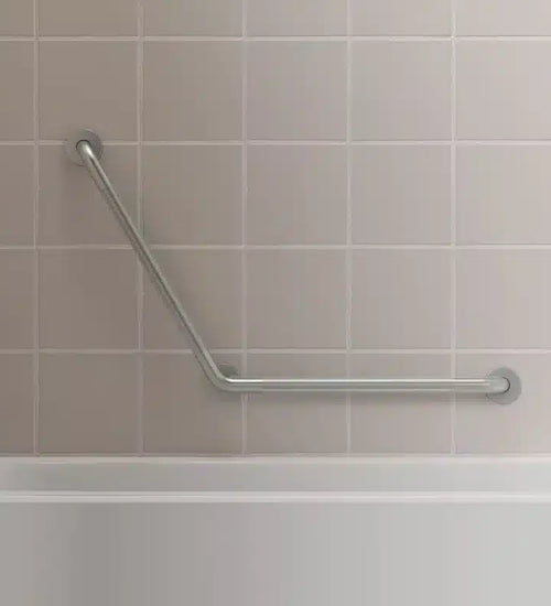 Easy Mount™ 120° Angled Grab Bar, 24x24", #304 S/S in Knurled